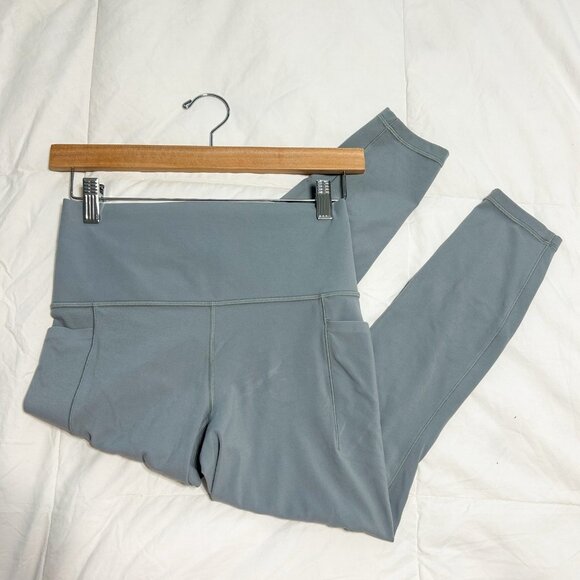 Athleta Salutation Stash 7/8 Tight Leggings Coastline Blue Powervita Size SP - Picture 2 of 9